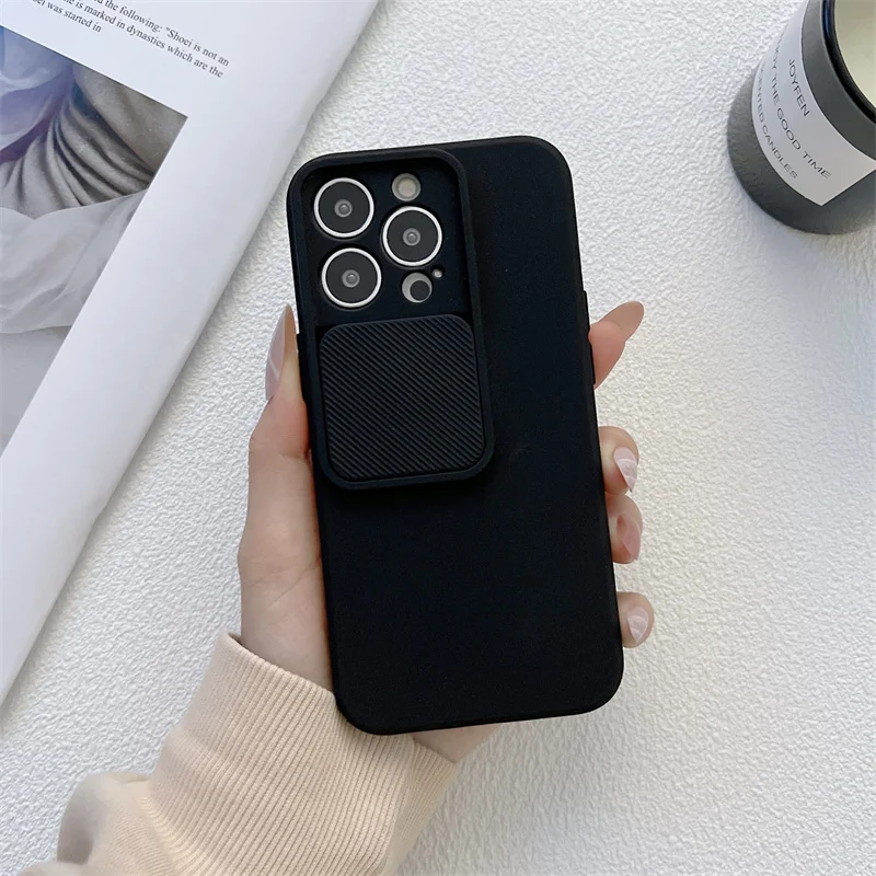 Ultra Thin Slide Camera Protection Soft Silicone Phone Case