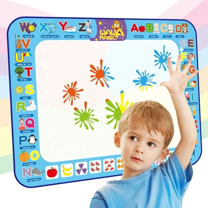 Children Large Floor Games Toys Water Drawing Mat Parent-child Interactive Colorful Doodle Props Mat Set Toys Gift for Kids
