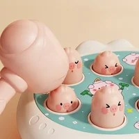 Juguetes de dibujos animados Montessori para bebés, regalo educativo de cumpleaños para niños pequeños, juego de golpear con tema Animal, juego de mesa martillado para padres e hijos - Imagen 3