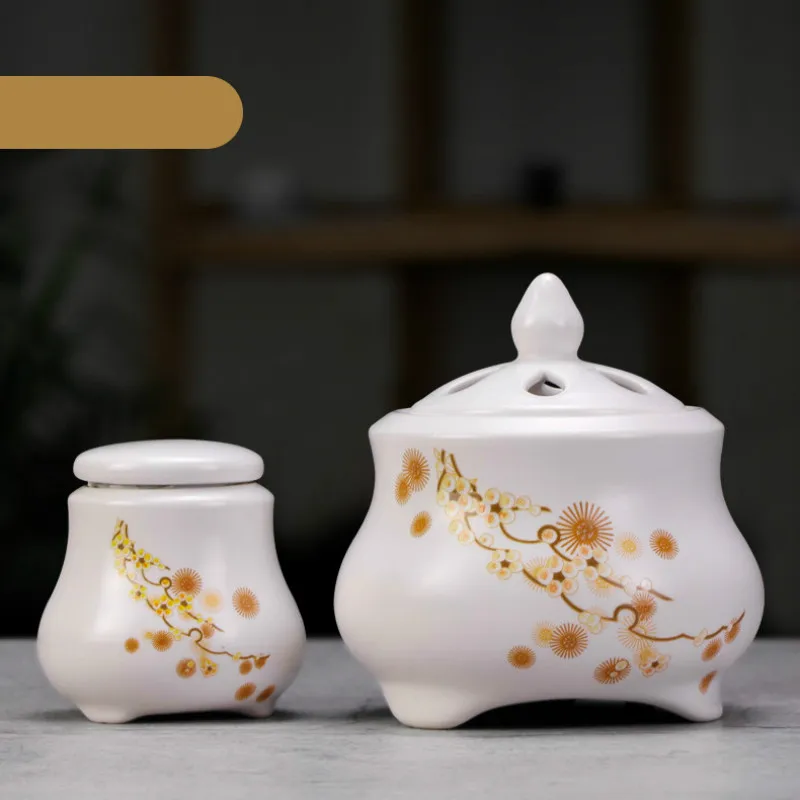 Ceramic Incense Burner Flower Electric Room Fragrance Aroma Oil Burner Blue Yoga Plate Wierook Houder Insense Holder Zen Decor - Image 3