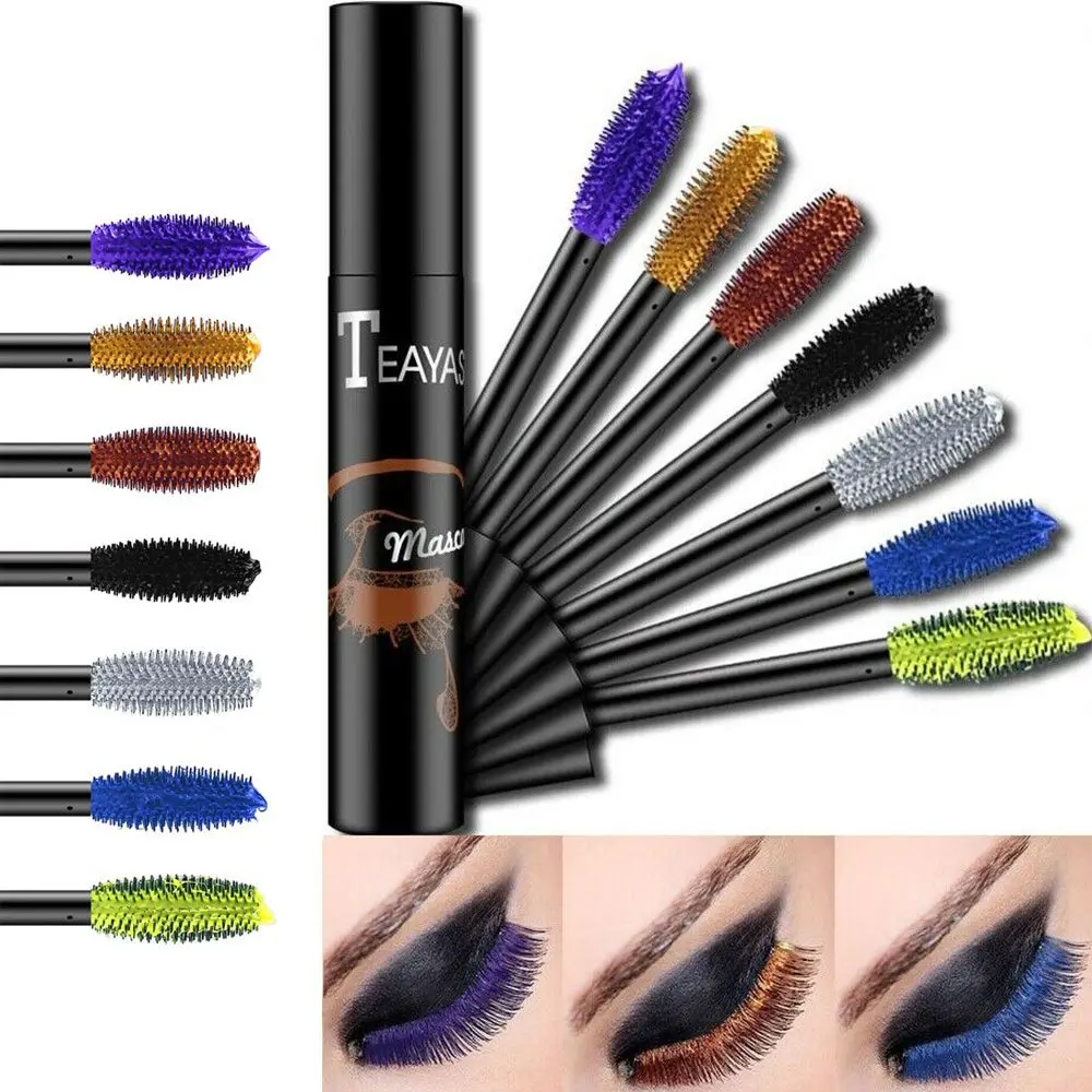 

Women Beauty Cosmetic Long Lasting Makeup Coloured Glittery Mascara Not Blooming
