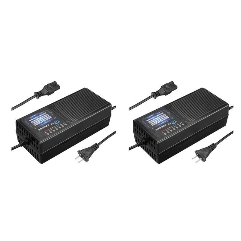 

2X 60V 20AH Electric Vehicle Charger With 7 Light Power Display Current Leakage Protection Lead Acid Charger