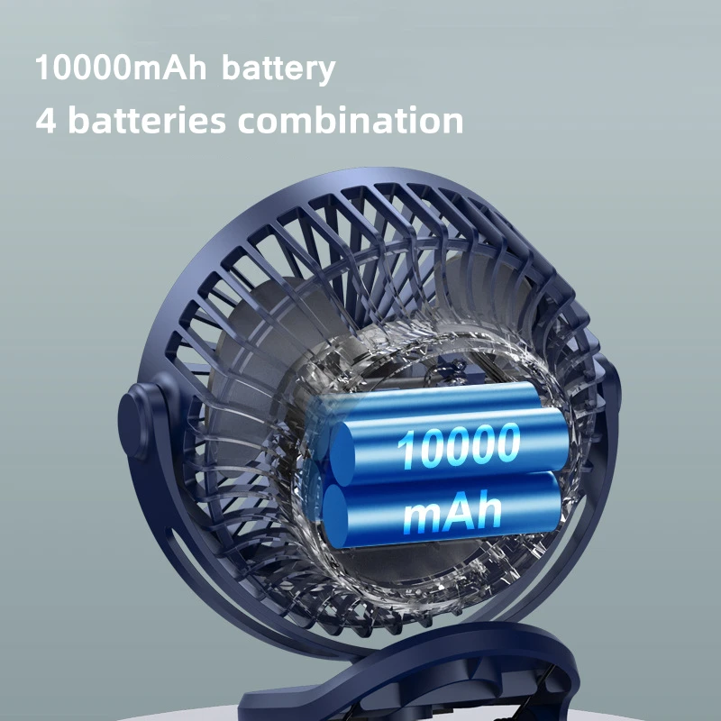 Ventiliator10000mah Usb Desk Fan With 360° Rotation & 4-speed