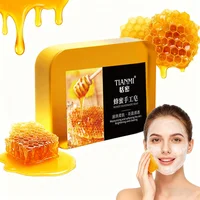 Savon au miel 2 pièces, nettoyage en profondeur, hydratant et nourrissant, adoucit la peau rugueuse, lisse la peau, facile à transporter pour les voyages en plein air 4