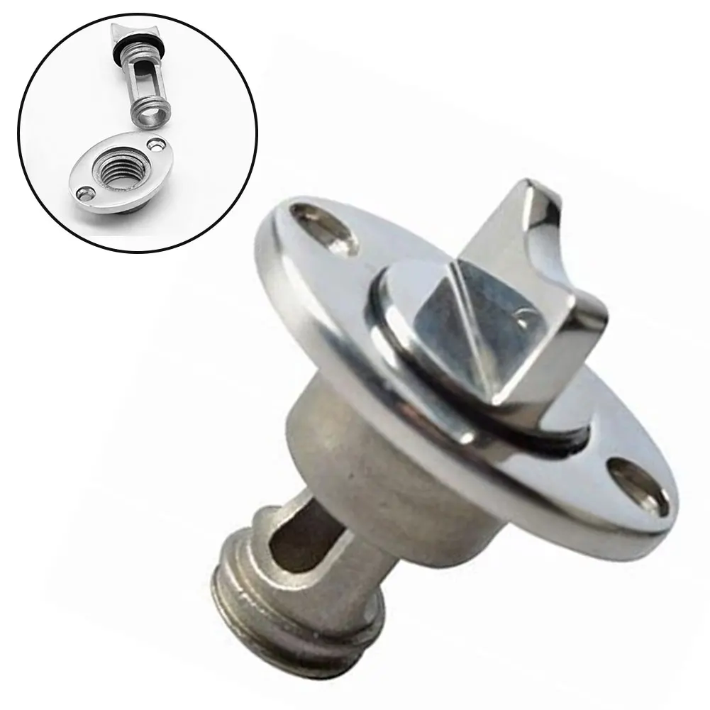 Marine Heavy Duty 316 Stainless Steel Oval Drain Plug Fits 1IN Hole Boat Oil Drain Plug For Boat Transoms Fish Wells Ice Chests