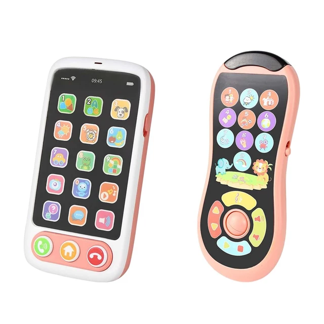 Jouet De Téléphone Portable Pour Enfants, Jouet De Téléphone Pour Bébé  Fonction De Lumière Musicale Portable Pour Les Cadeaux D'anniversaire Pour  Plus De 3 Ans Noir 