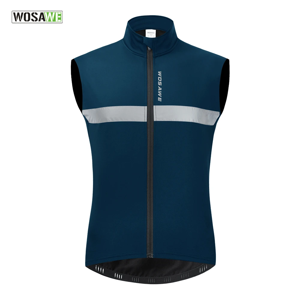 2022 New WOSAWE Men's Sleeveless Cycling Vest Fleece Jacket Winter