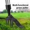 Standing Weed Puller Weeding Tool Weed Remover Tool 3-part Detachable Handle Weed Remover Tool Stand-up Manual Metal Weeder Tool 3