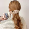 Soild Color Plush Scrunchies Elastic Soft Velvet Hair Ties Women Girls Ponytail Holder Rubber Band For Thick Hair