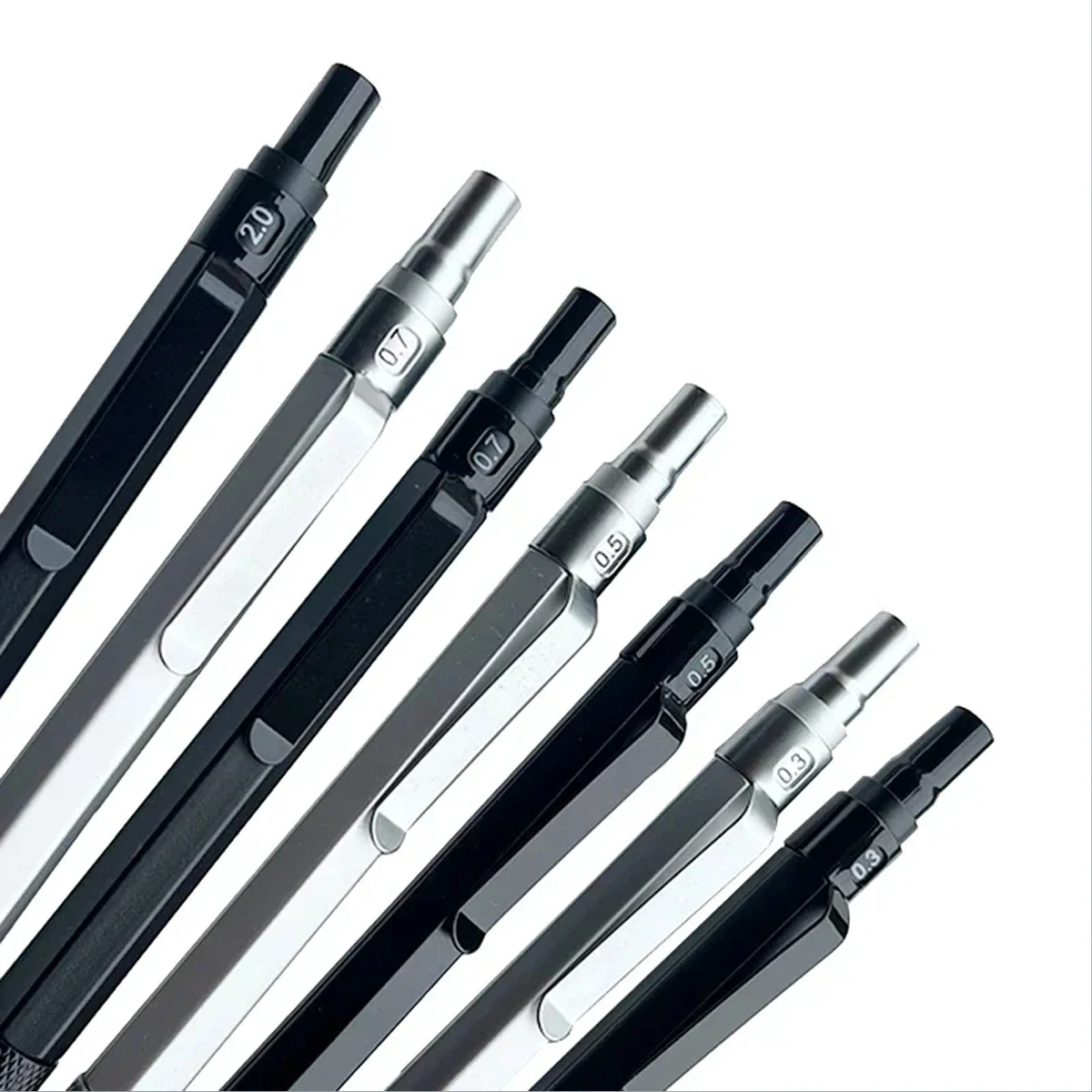 Mechanical pencil 0.3/0.5/0.7/0.9/2.0mm low center of gravity metal drawing special pencil for office writing art supplies 3