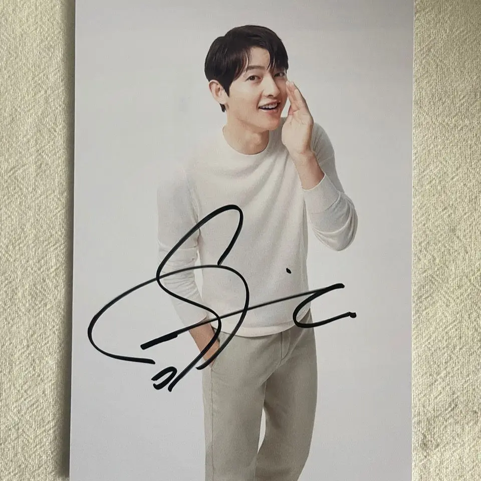 Joong-ki Song Signature Photo Hand Signed Photo - AliExpress