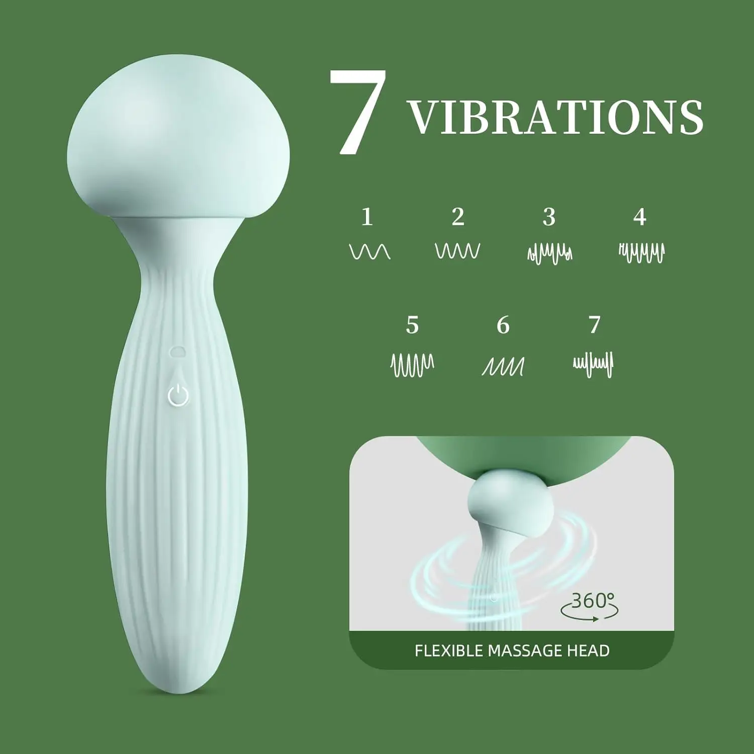 Clitoral Vibrator for Women, Mushroom Shape Personal Vibrator Wand, Quick Orgasm Female Clit Stimulator Adult Sex Toys