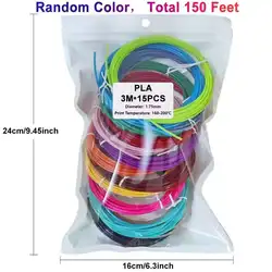 Colorful 3D Printing Pen Filament Set - 32 Colors of 1.75mm PLA (PLA - 3M - 15PCS)