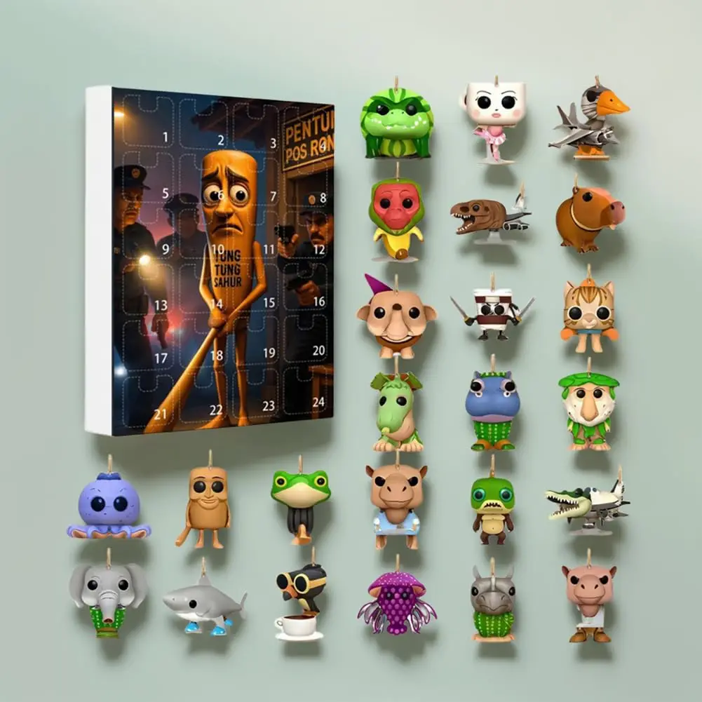 Tung Tung Tung Sahur Adventskalender 12/20 Stück - Lustige 3D Figuren Spielzeug Sammlung