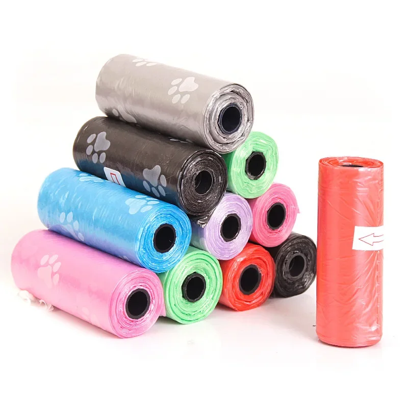 10/40Roll Dog Poop Bags for dog Large Cat Waste Bags Doggie Outdoor Home Clean Refill Garbage Bag Pet Supplies 15 Bags/ Roll 2