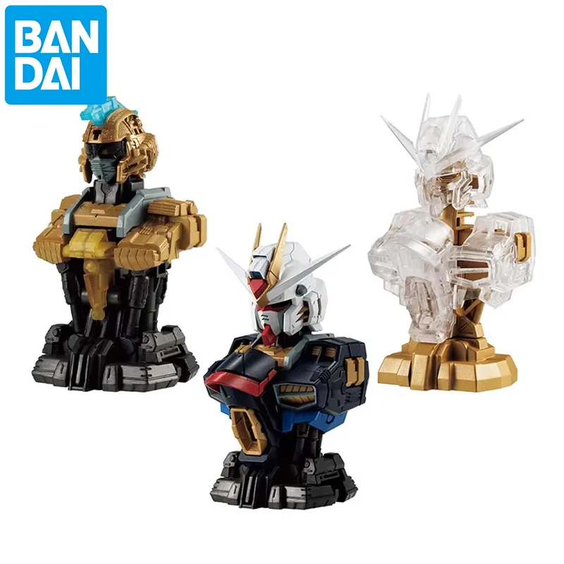 

Bandai Genuine Gundam Gashapon Toys Bust 4 Strike Freedom Gundam Anime Figure Model Statue Decoration Children's Birthday Gifts