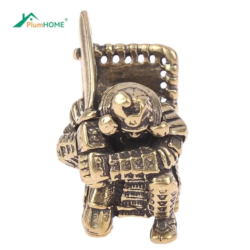 

Japanese Broadsword Samurai Retro Brass Knife Beads Lanyard Pendants Outdoor EDC Tool DIY Woven Bracelets Accessories