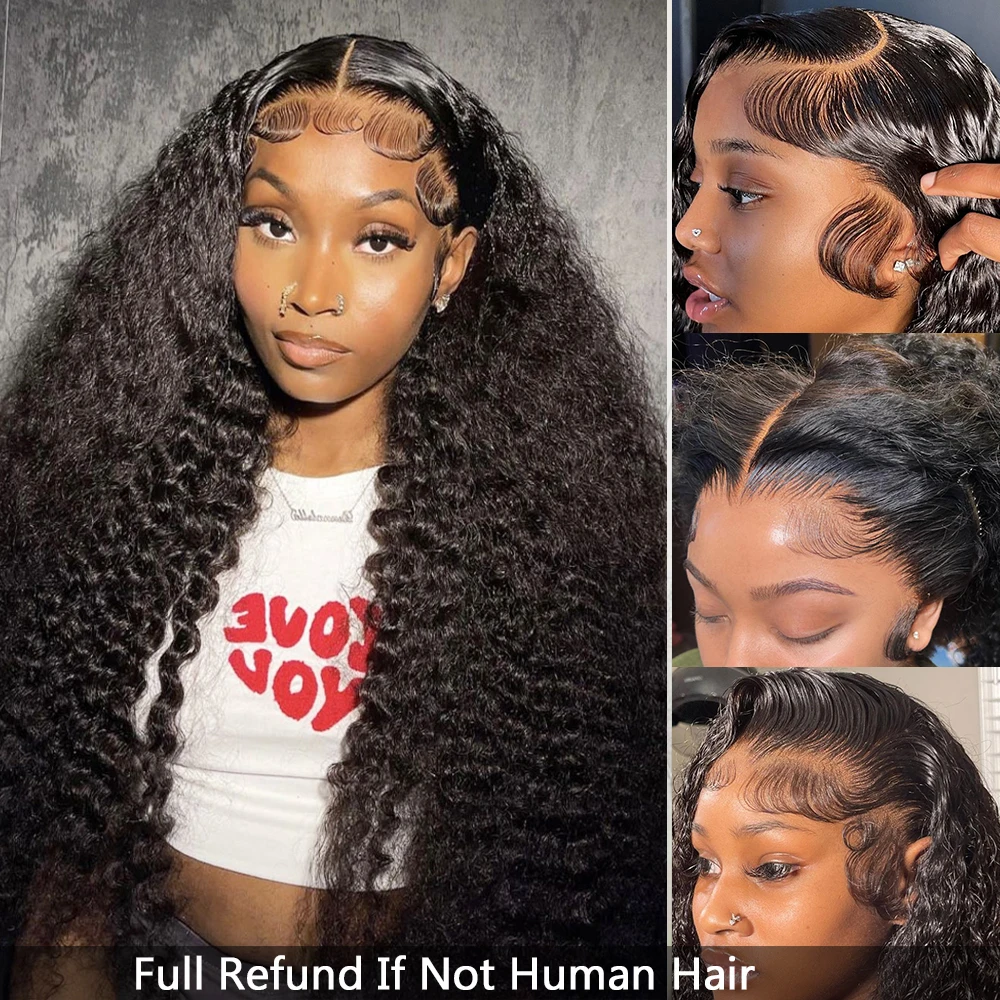 

Glueless Wig Human Hair Ready To Wear 30 Inch Lace Front Wig Deep Wave Frontal Wig 13X6 Hd Lace Black Lace Front Wig Human Hair