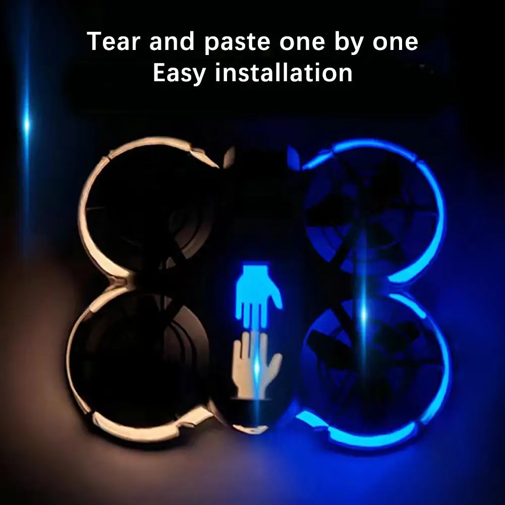 For DJI Neo Colorful Luminous Stickers Waterproof Anti Fouling Drone Color Change Sticker Red And Blue Color Drone Accessories