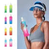 1pc Colorful Gradient Color Outdoor Convenient Folding Water Bottle for Cycling,Camping,Hiking,Running,Fitness,Travel