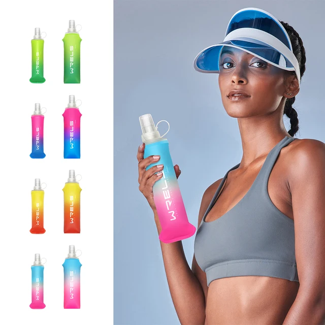 1pc Colorful Gradient Color Outdoor Convenient Folding Water Bottle for Cycling,Camping,Hiking,Running,Fitness,Travel 1pc Colorful Gradient Color Outdoor Convenient Folding Water Bottle for Cycling,Camping,Hiking,Running,Fitness,Travel