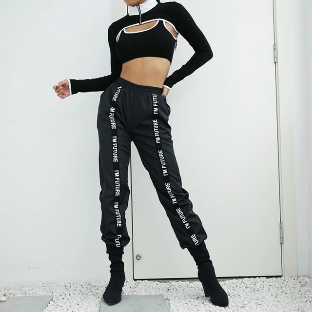 Houzhou 2022 Joggers Women Oversize Sports Pants Pantalones Mujer Black  Jogging Trousers Streetwear High Waist Harajuku Loose - Pants & Capris -  AliExpress