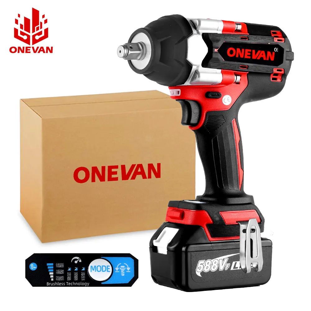 Onevan 588vf 1800 N.m Torque Brushless Electric Impact Wrench 1/2 In With 22900mah Lithium-ion Battery For Makita 18v Battery - Electric Wrench - AliExpress - Апрельский топ товаров с Али