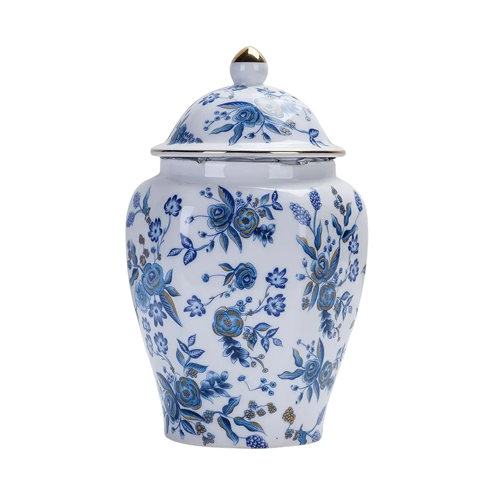 Ceramic Tea Jar Blue White Porcelain with Lid Luxury Gift Vase Porcelain Jars