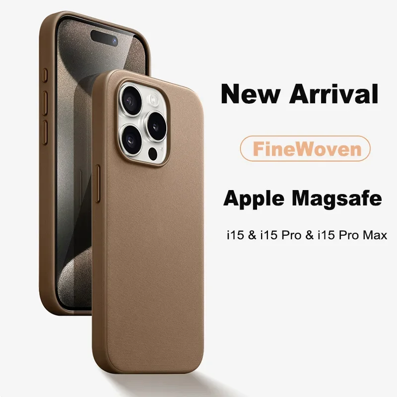 기존 Apple 15 Pro 케이스 FineWoven Magsafe 케이스 iPhone 15 Pro Max 15 Plus 케이스 무선 충전 자기 보호 커버