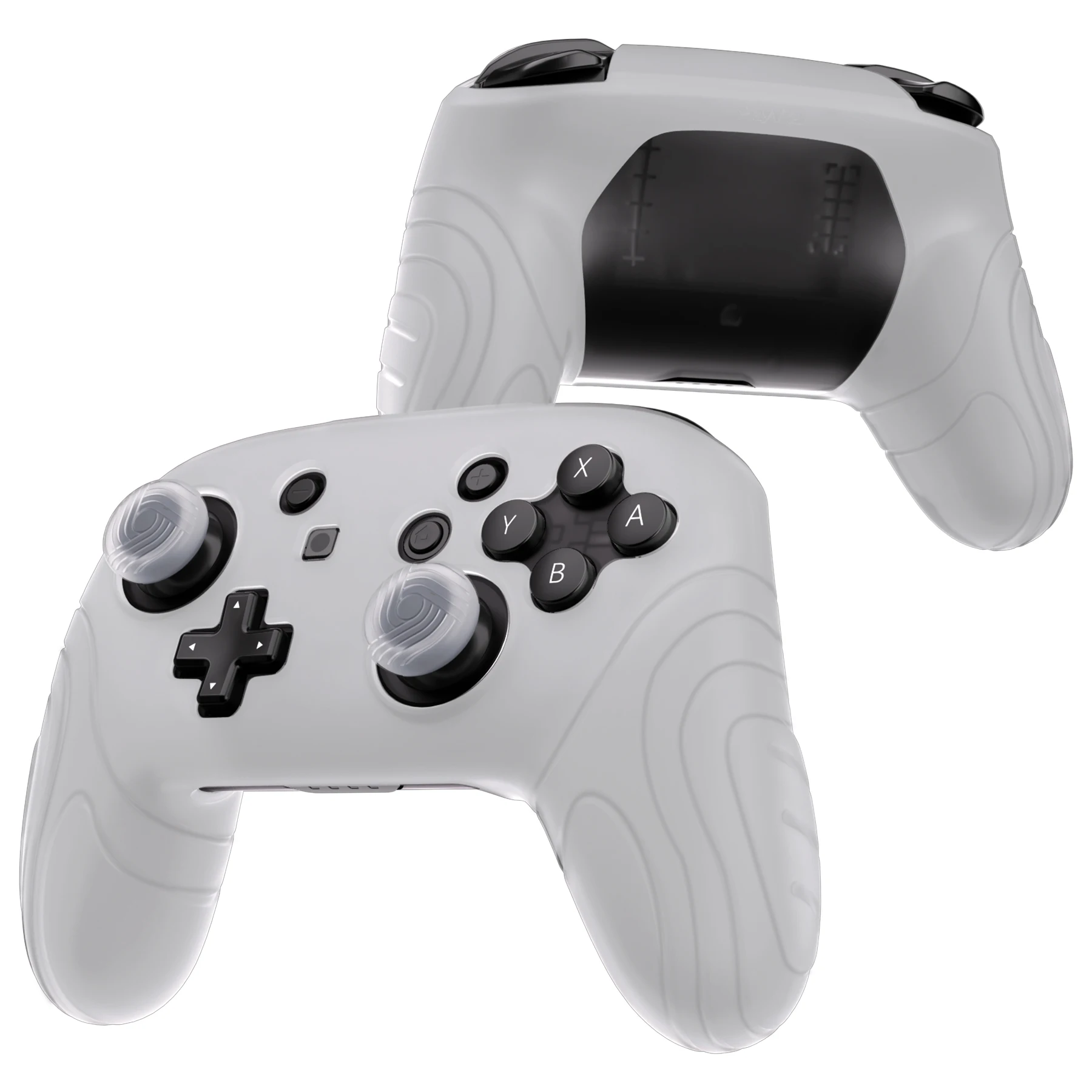 PlayVital Samurai Edition Ergonomic Silicone Skin Protective Case W/2 Thumb Grips for Nintendo Switch Pro Controller