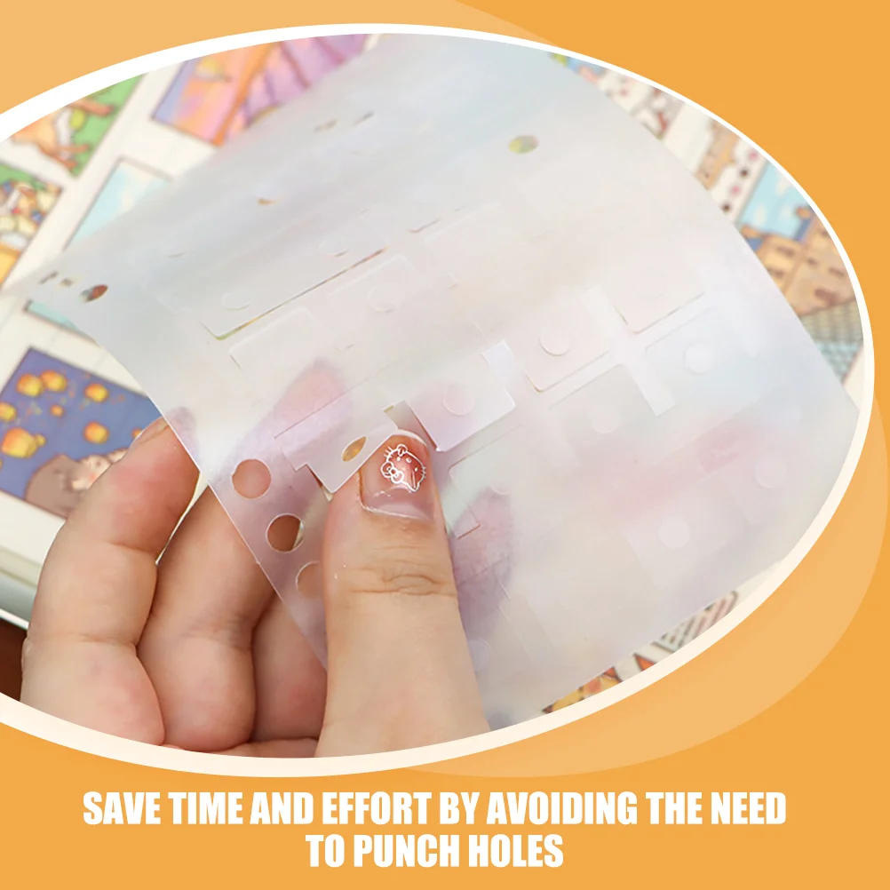 5Pcs Index Tabs Self Adhesive Bookmark Sticky Tabs For Pages Transparent Hole Stickers Pvc Notebook Dividers File