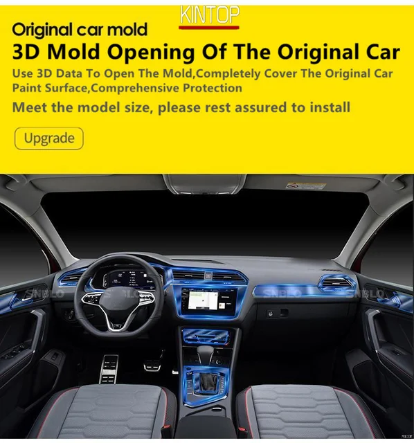 Für VOLKSWAGEN TIGUAN X 2021 Auto Interior Center Konsole Transparent TPU  Schutzhülle Film Anti-scratch Reparatur Film