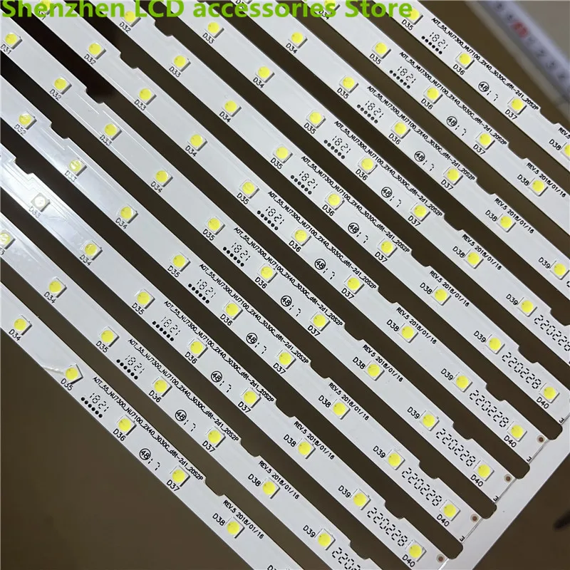 Led Backlight Kit Led Tv Kit LED Strip(2)For Samsung UE55NU7175 UN55NU7100G UE55NU7026 UE55NU7026K UE55NU7300 UE55NU7400 UE55NU7120K UE55NU7099 UE55NU7379