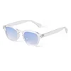 Fashion Transparent Blue Round Sunglasses Women Men 2024 Retro Rivet Tortoise Small Square Sun Glasses UV400 Lunettes De Soleil 2