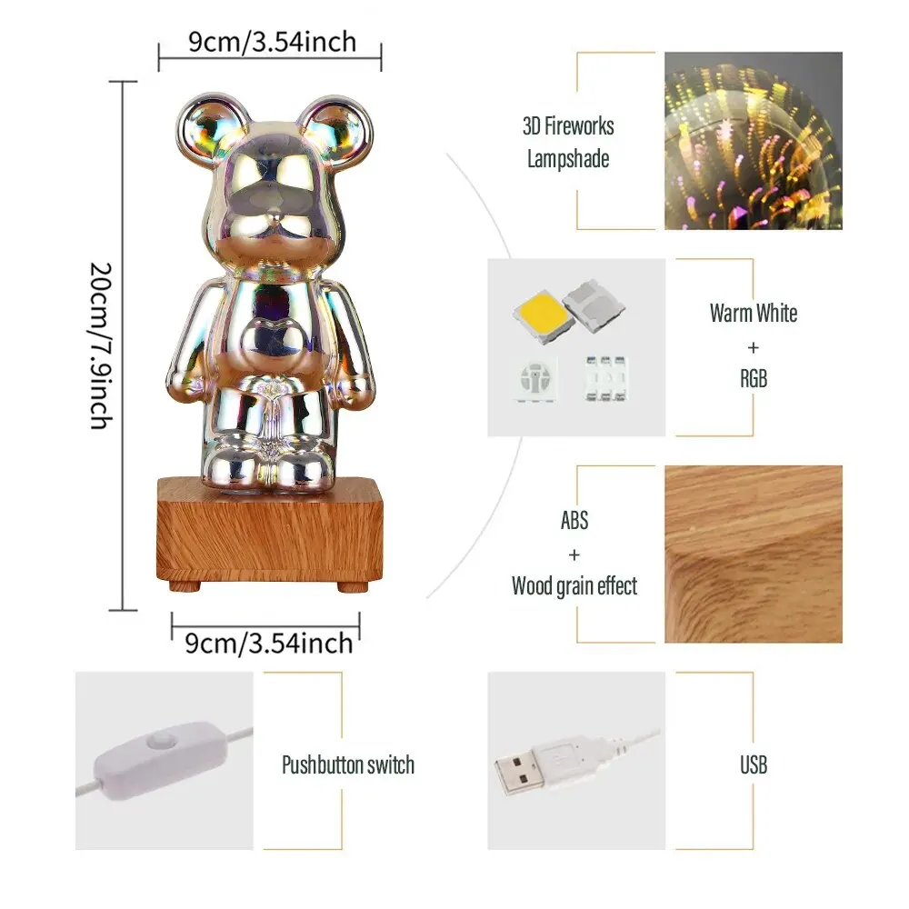 Рисунок 4 - Светодиодный 3d-светильник в виде медведя