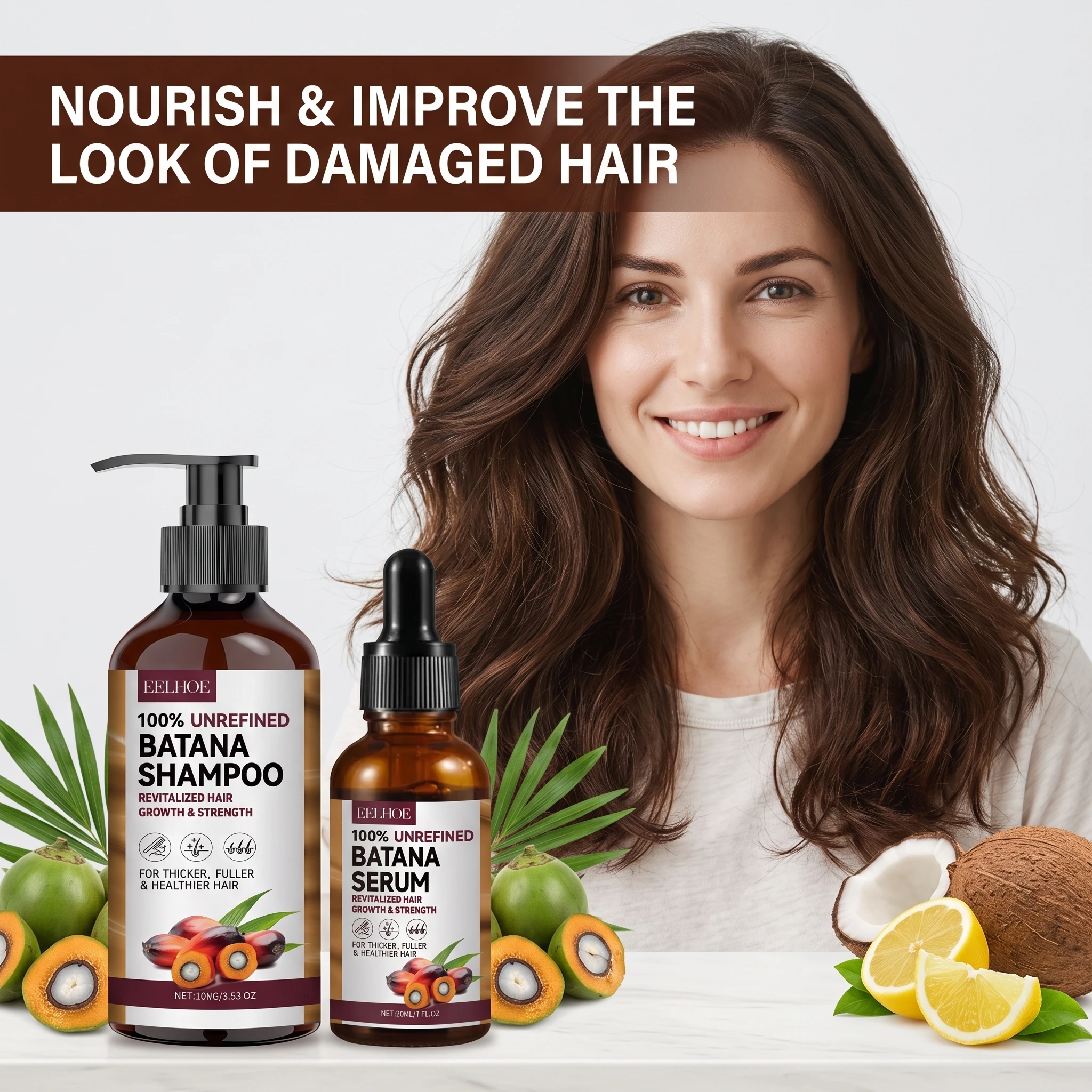 Set Shampoo all'Olio di Batana, Siero per Capelli, Trattamento Nutriente Profondo, Riparazione Capelli Secchi e Crespi, Trattamento Naturale per Capelli Lisci e Lucenti - immagine 4