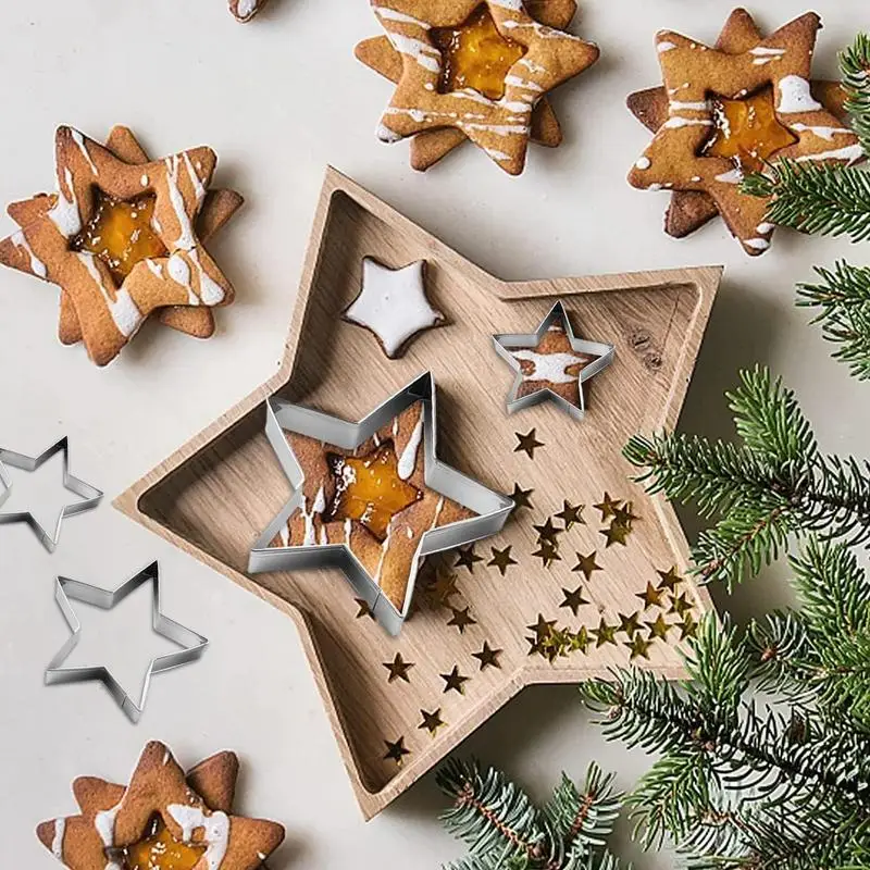 Cookie Cutters Cookie Mold Biscuit Mold Egg Mould Baking Mould Baking Star Cutter Cookie Cutter 5pcs/set Stainless Steel