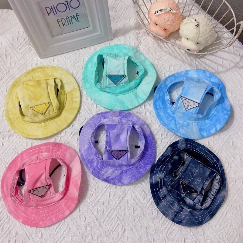 

Trendy Dog Hat Summer Sunshade Hat Pet Tie Dyed Baseball Duck Tongue Sunscreen Fisherman Hat Teddy