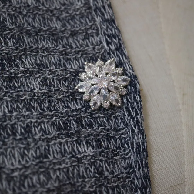 Bottoni Di Cristallo Con Zirconi - 5 Pezzi - Oro - Per Cappotti E Camicie - Foto 3