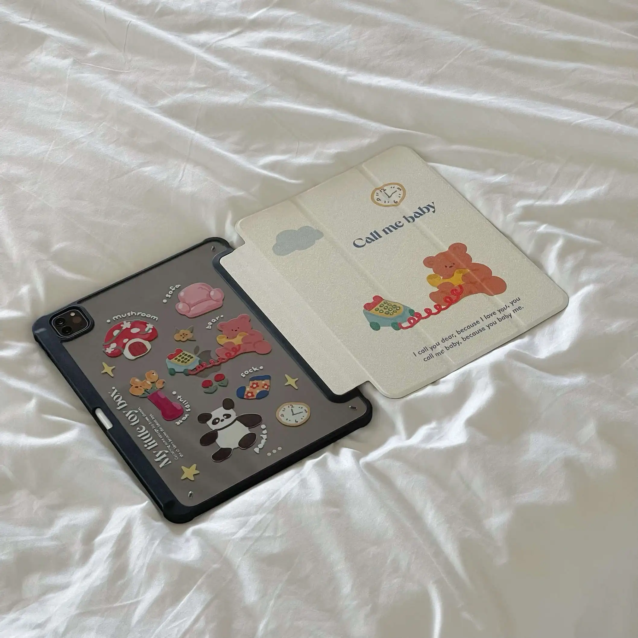 Cartoon Korean Bear Case For iPad