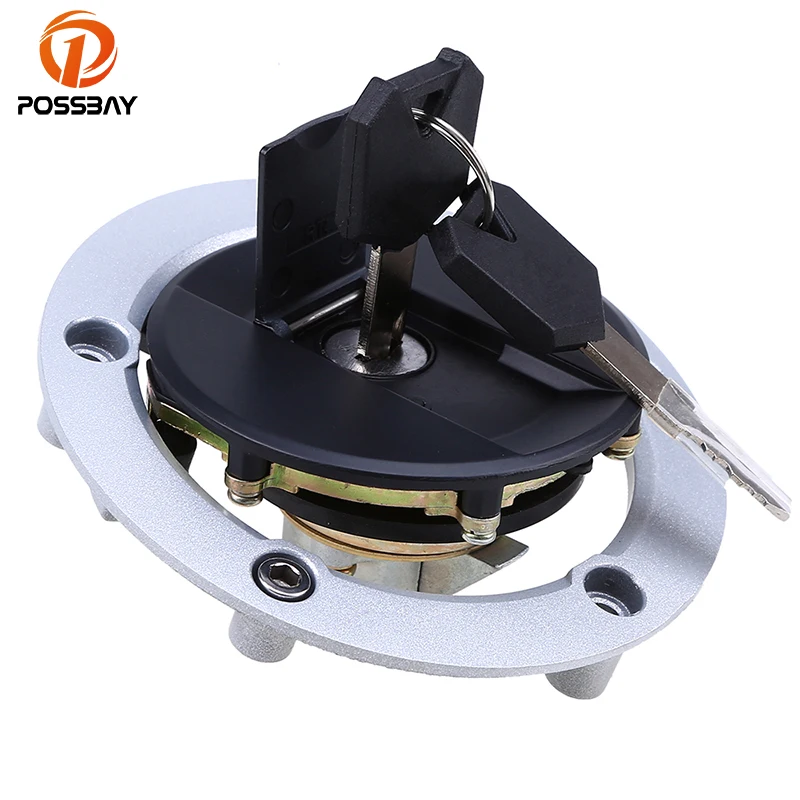

POSSBAY Set Motorcycle Fuel Gas Tank Cap Cover for Suzuki SV650 2003-2004 SV650S 2005-2008 V-Strom 2015 Motorbike Oil Caps