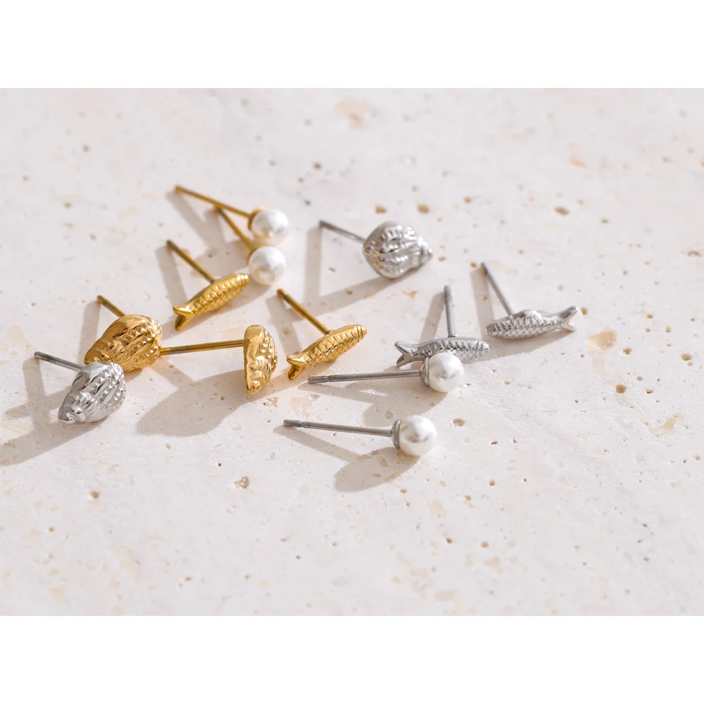 Yhpup Earrings Set 16K Golden Platinum Plated