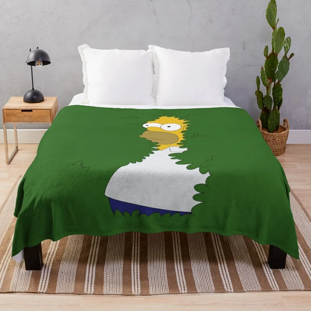

Homer In the Bushes Throw Blanket Blankets For Sofas sofa bed For Baby Blankets