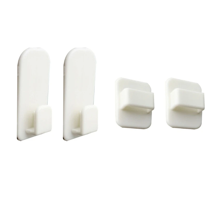 

Wall Mount Remote Control Hanger 4 Pcs Self Adhesive Plastic Hook Set Holder