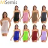 Womens Glossy Strapless Bodycon Dress Sexy Summer Bikini Cover Ups Solid Stretchy Mini Pencil Dresses Rave Party Clubwear 1