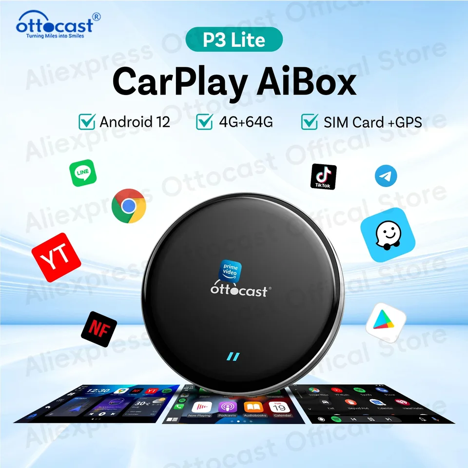 【ほぼ新品】Ottocast OttoAibox P3 Lite OttoAibox P3 Lite CarPlay AI Box