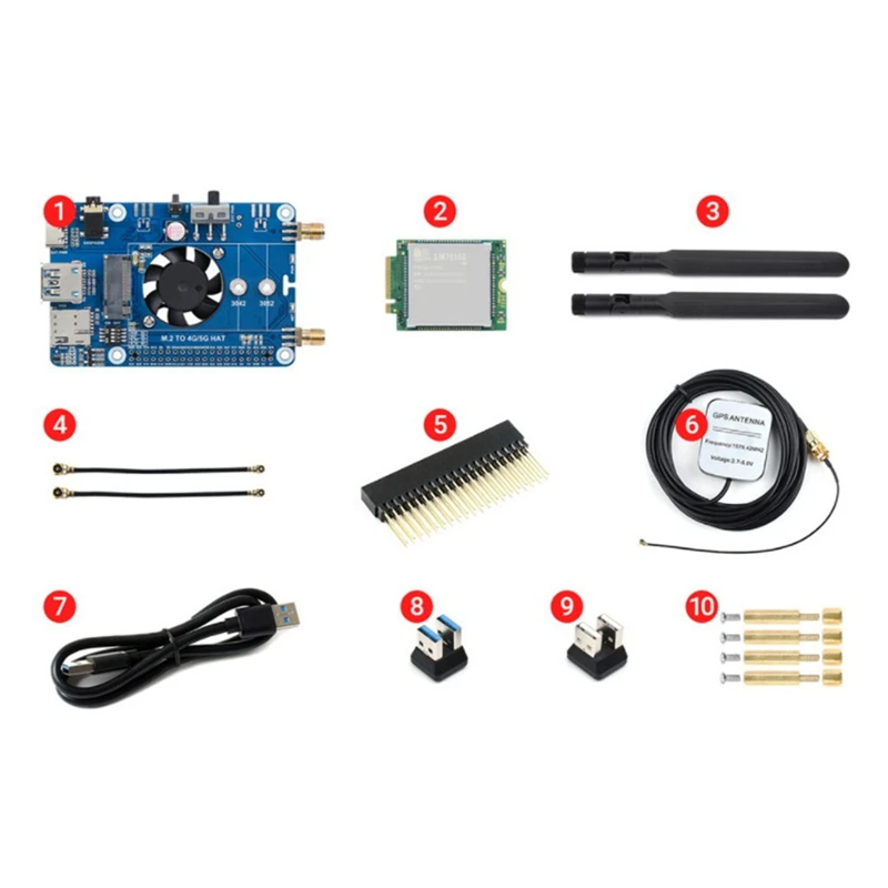 Waveshare   4G SIM7600G-H M.2  Ȯ , 4G, 3G, 2G   GNSS Ŵ 