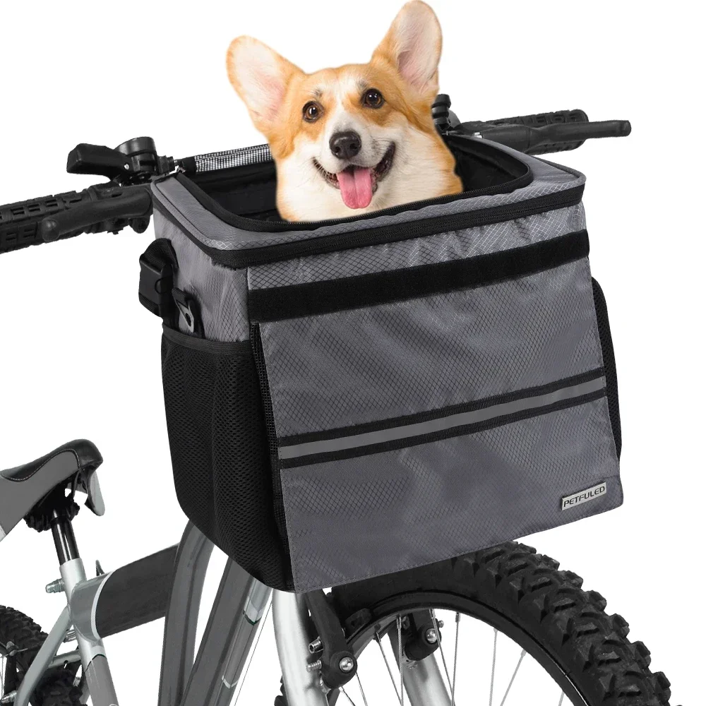Mochila Transportin Perro Bolsa Para Bicicleta Cesta Desmontable