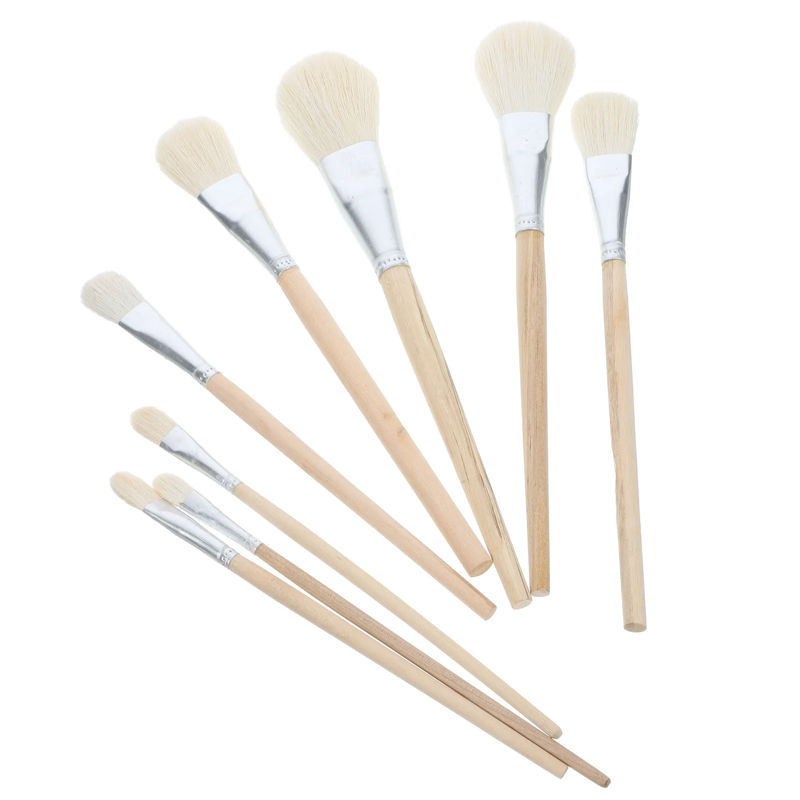 

8 Pcs Wool Paint Brush Convenient Practicing Watercolor Pottery Glaze Multi-function Painting Wood Delineating