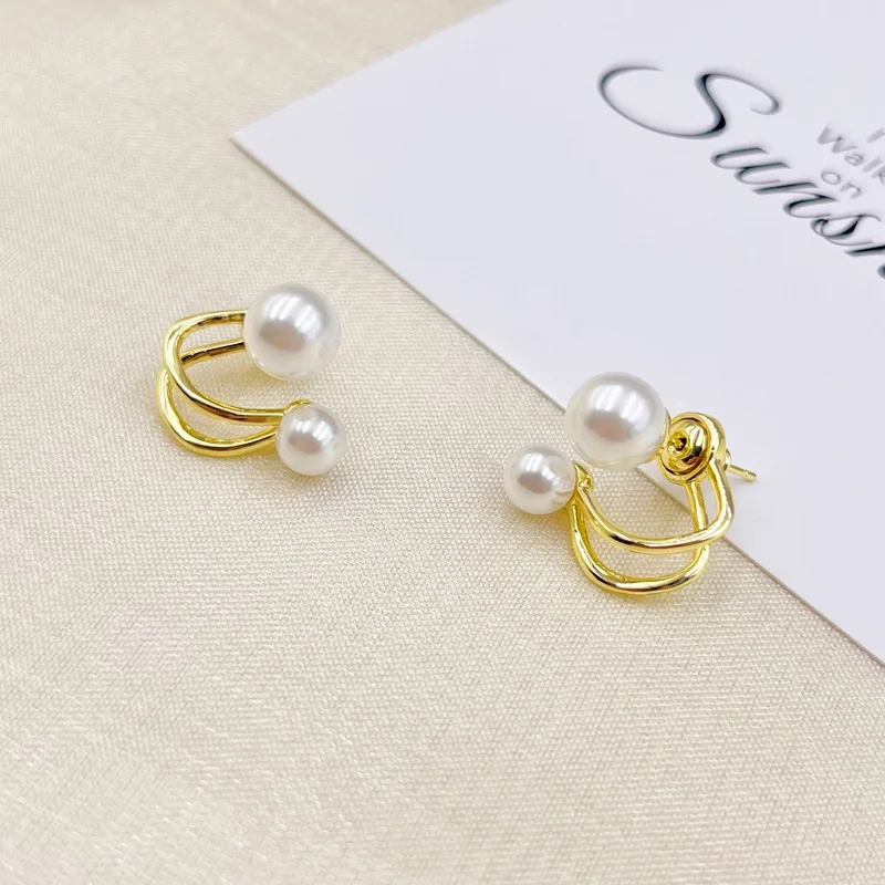 Pearl Hoop Earrings - Image 5
